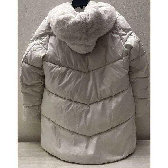 BCBG MAXAZRIA Womens Sz Small White Hooded Quilted Puffer Jacket $348 NWT - Picture 4 of 10